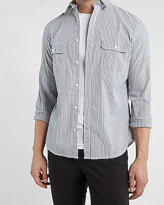 Striped Stretch Cotton Shirt