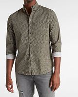 Geo Print Stretch Cotton Shirt