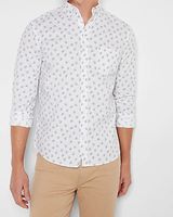 Floral Print Stretch Cotton Shirt