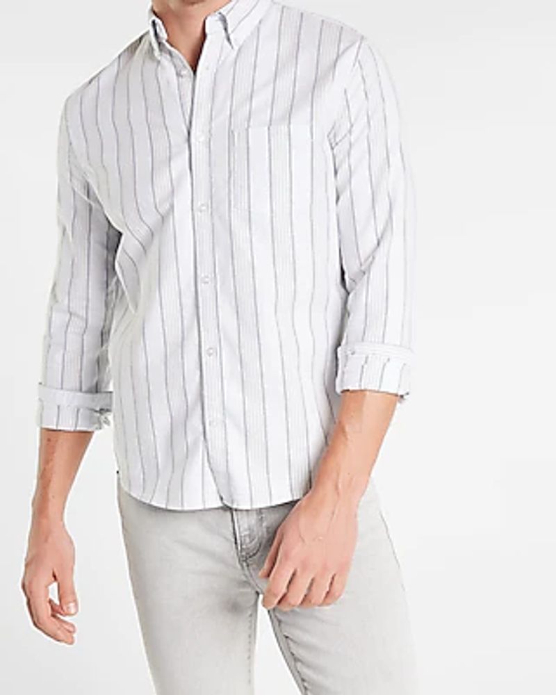 Striped Stretch Oxford Shirt Men's XS