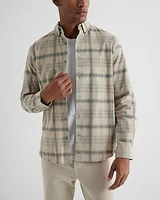 Plaid Stretch Corduroy Shirt Neutral Men's S