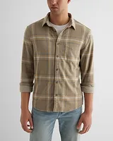 Plaid Sweater Flannel Shirt Multi-Color Men's