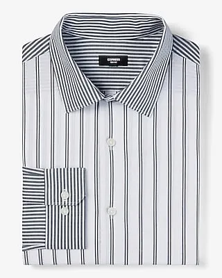 Slim Multi Stripe Stretch 1Mx Dress Shirt Blue Men's Tall