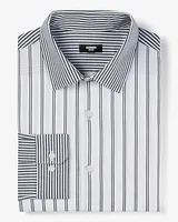 Slim Multi Stripe Stretch 1Mx Dress Shirt Blue Men's L