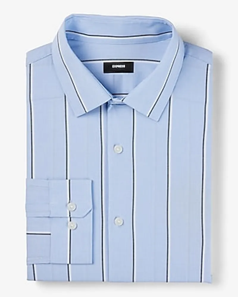 Slim Double Striped Stretch 1Mx Dress Shirt Men's