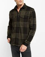 Plaid Sweater Flannel Black Men's XS