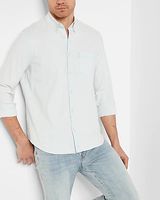 Bleach Light Wash Hyper Stretch Denim Shirt Blue Men's XS