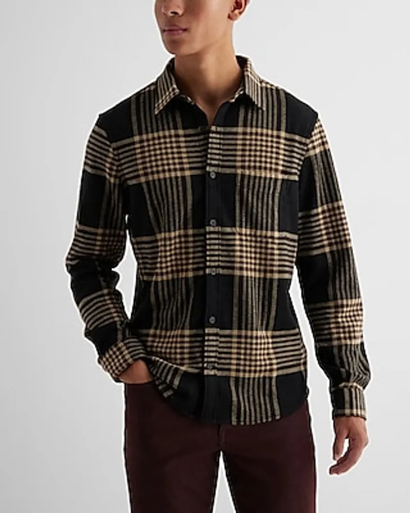 Plaid Sweater Flannel Shirt Men's