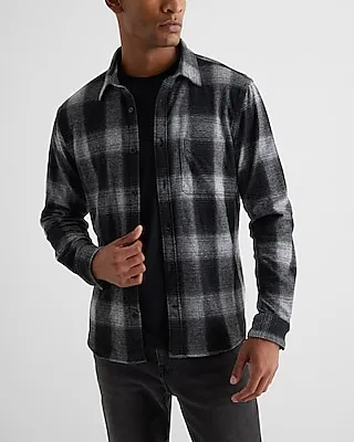 Plaid Sweater Flannel Shirt Men's