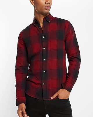 Plaid Stretch Flannel Shirt