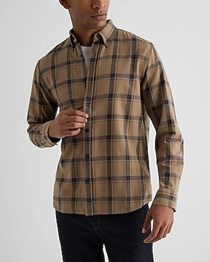 Plaid Specked Flannel Shirt Men's M