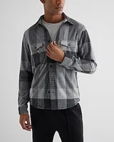 Plaid Double Pocket Sweater Flannel Shirt Men