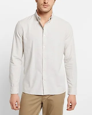 Geo Print Cotton Shirt Neutral Men's XL Tall