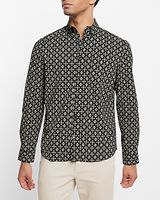 Geo Print Stretch Cotton Shirt