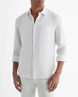 Crinkle Cotton Shirt White Men