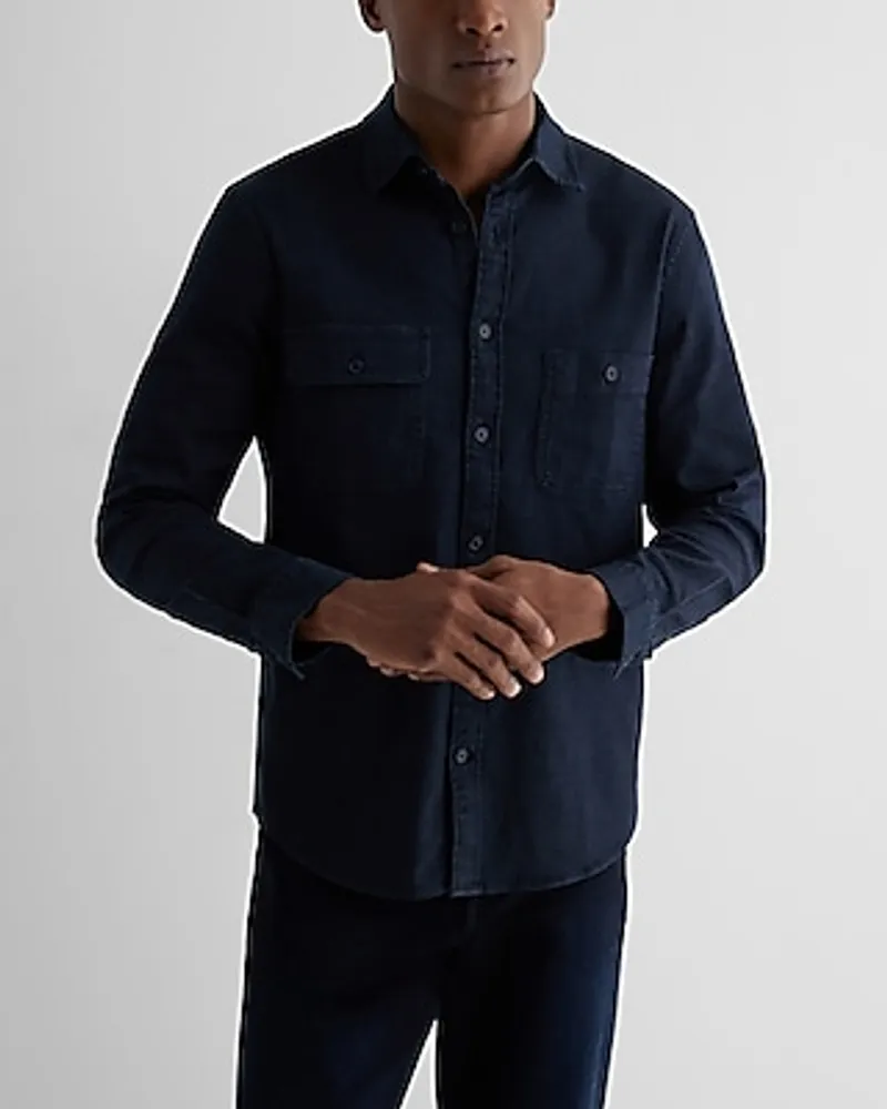 Relaxed Double Pocket Denim Shirt Men's