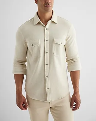 Twill Sweater Flannel Shirt Neutral Men's XL