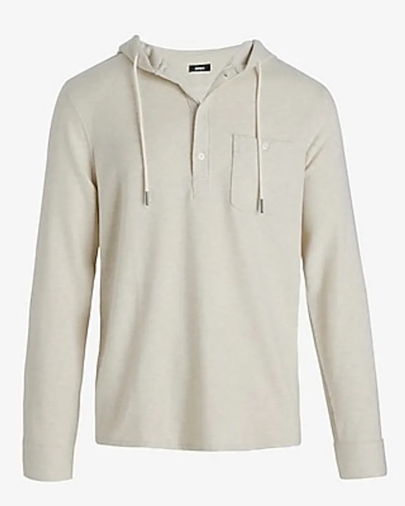 Hooded Popover Sweater Flannel Neutral Men