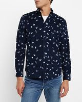 Floral Stretch Corduroy Shirt Men's