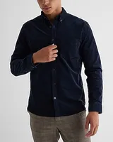 Solid Stretch Corduroy Shirt Men's S