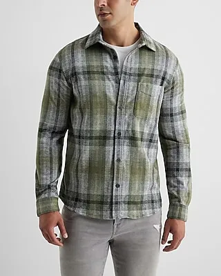 Plaid Sweater Flannel Shirt