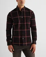 Plaid Corduroy Shirt Black Men's M