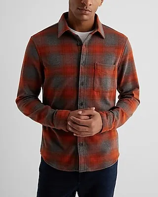 Plaid Sweater Flannel Shirt