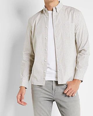 Plaid Stretch Cotton Shirt