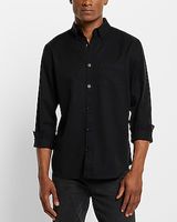 Solid Casual Shirt Black Men's XL