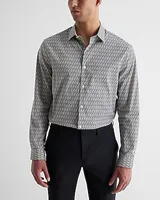 Extra Slim Maze Geo Print Stretch 1Mx Dress Shirt