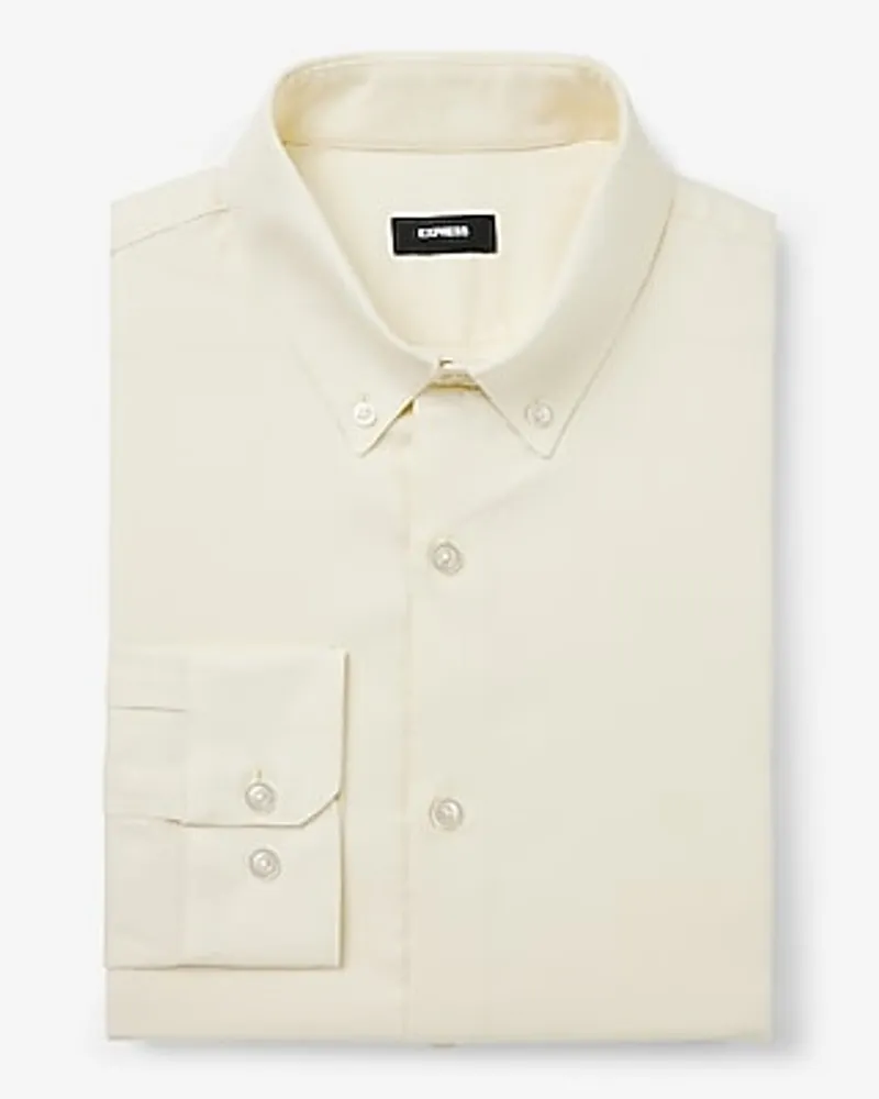 Express Men, Classic Solid Stretch 1Mx Dress Shirt in White