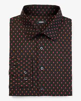 Slim Geo Print Stretch 1Mx Dress Shirt Men's