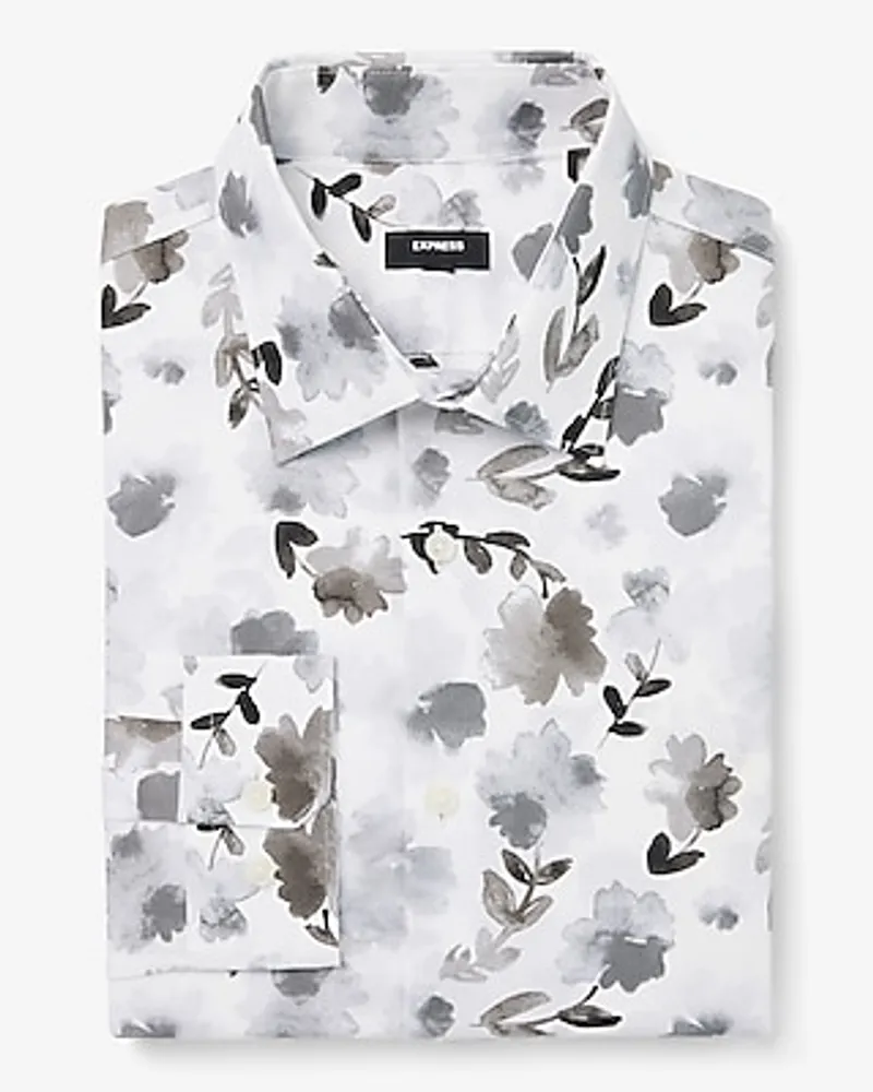 Express Slim Floral Print Stretch 1Mx Dress Shirt | Mall of America®