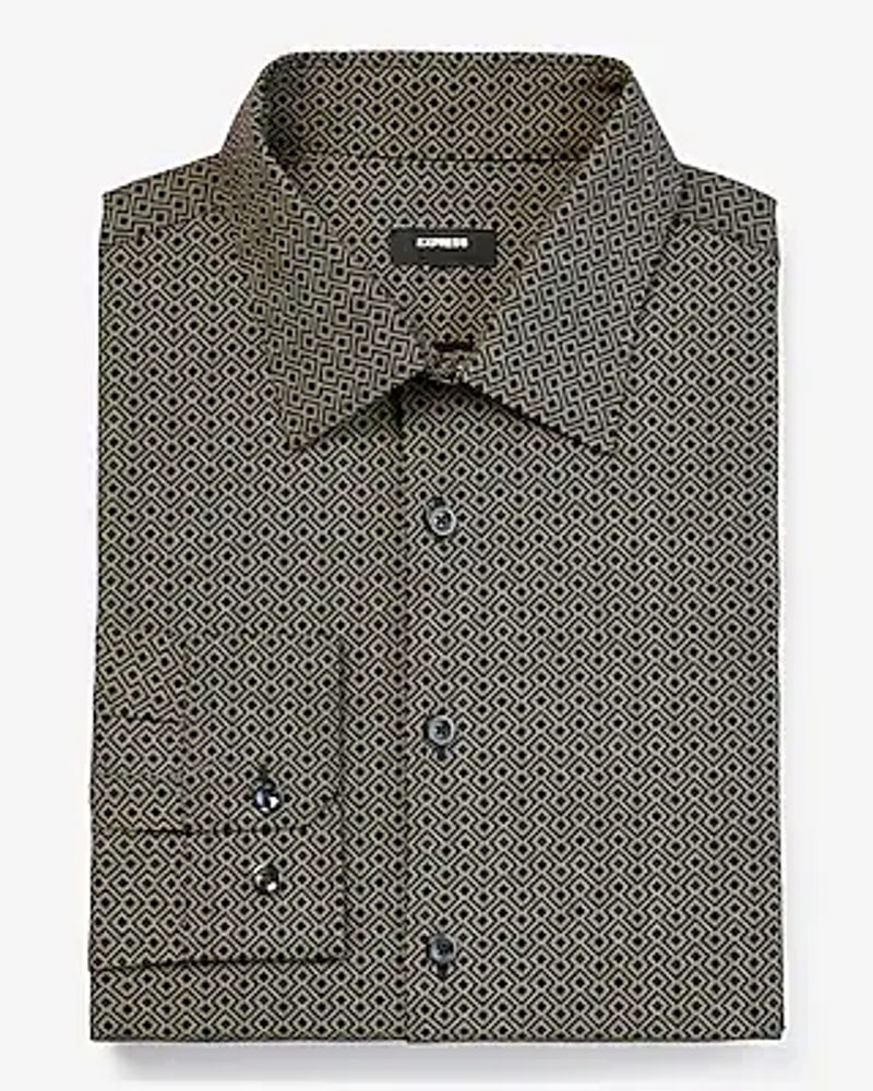 Slim Geo Print Stretch 1Mx Dress Shirt