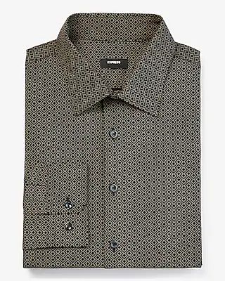 Slim Geo Print Stretch 1Mx Dress Shirt