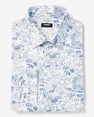 Slim Jungle Print Stretch 1Mx Dress Shirt