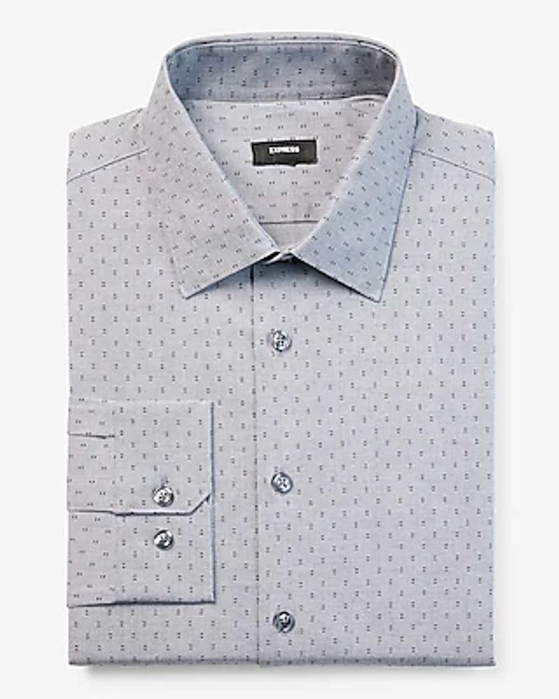 Slim Dot Print Stretch 1Mx Dress Shirt Neutral Men's XL