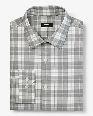 Slim Plaid Stretch 1Mx Dress Shirt