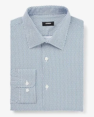 Classic Mini Hook Geo Stretch 1Mx Dress Shirt Blue Men's XS