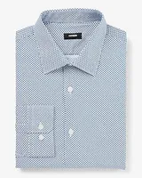 Classic Mini Hook Geo Stretch 1Mx Dress Shirt Blue Men's XS