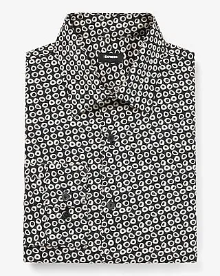 Slim Geo Print Stretch 1Mx Dress Shirt Men's