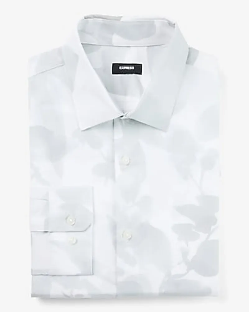 Slim Shadow Floral Stretch Modern Tech 1Mx Dress Shirt