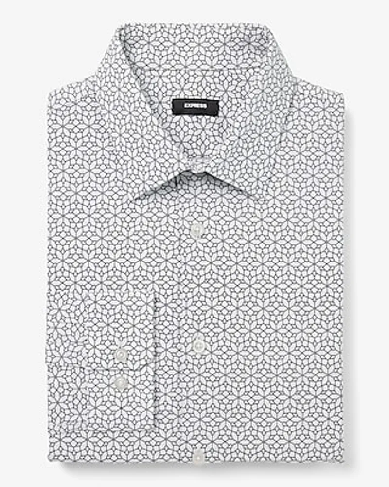 Slim Mini Geo Print Stretch 1Mx Dress Shirt