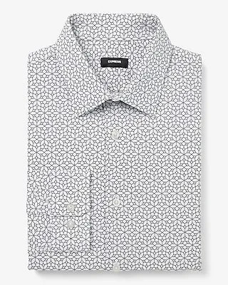 Slim Mini Geo Print Stretch 1Mx Dress Shirt