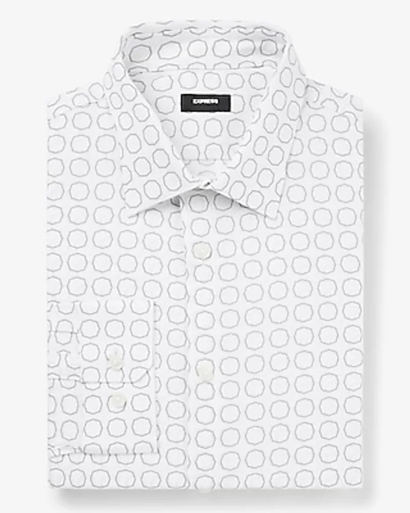 Extra Slim Geo Print Stretch 1Mx Dress Shirt