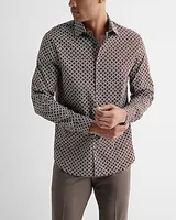 Slim Geo Print Stretch 1Mx Dress Shirt Men