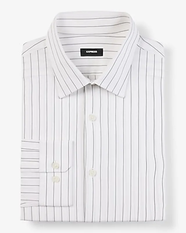 Express Slim Striped Stretch Cotton 1Mx Dress Shirt White Men's XS |  Connecticut Post Mall