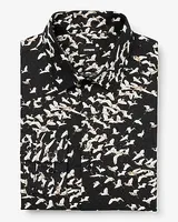 Extra Slim Crane Print Stretch 1Mx Dress Shirt