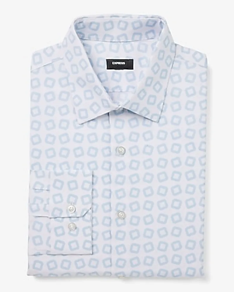 Express Slim Geo Print Stretch 1Mx Dress Shirt | Foxvalley Mall