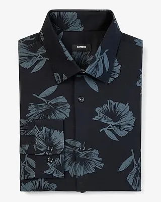 Slim Floral Stretch 1Mx Dress Shirt Men's